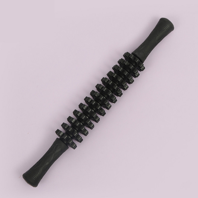 마사지릴 스틱 마사지롤러 마사지봉 스트레칭 톱니형, 블루, 2개