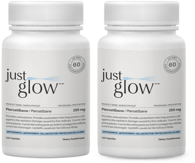 저스트글로우 프테로스틸벤 250mg 베지캡슐, 2개, 120정
