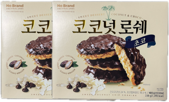 노브랜드 코코넛로쉐 초코 238g, 2개