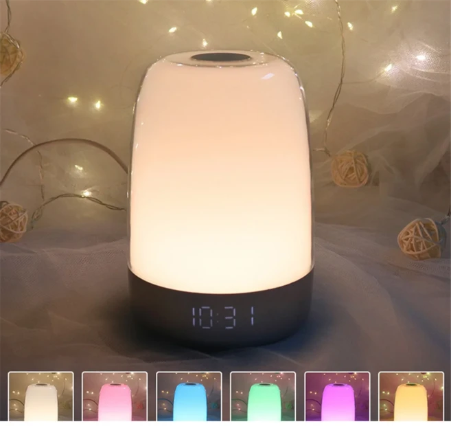 렉슨 미나 일출 알람 시계 수면 루틴을 위한 웨이크업 라이트 선셋 램프 소프트 골드