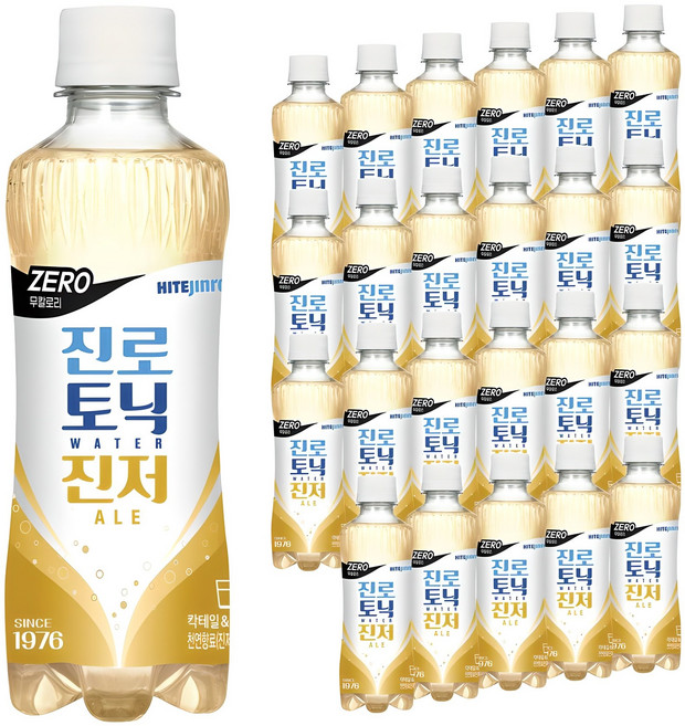 진로토닉워터 하이트진로 제로 진저에일, 300ml, 24개