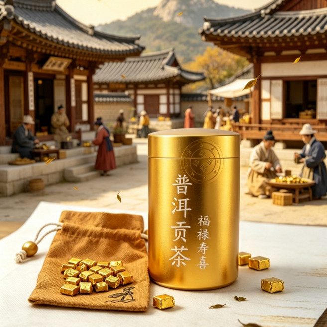마시기 편리한 중국윈난 고농축 보이차고 구수한 찹쌀향 50g, 80개, 1개입