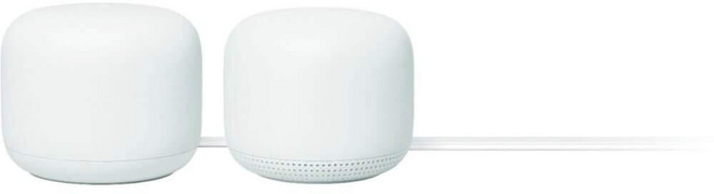 Nest Wi-Fi 라우터 1포인트 포함 - 무선 인터넷용 메시 익스텐더 스마트 스피커 작동 및 Google 홈 시스템 스노우 381662, 라우터 및 포인트