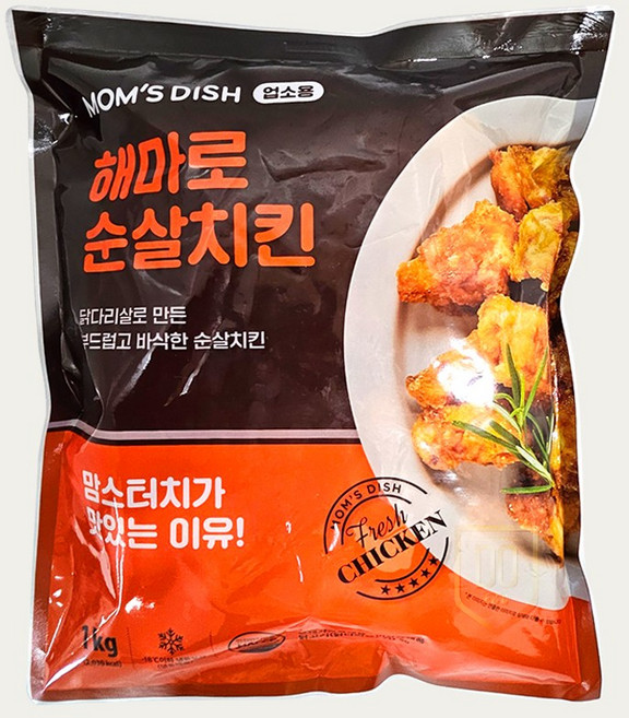 해마로 순살치킨 1kg 치킨스틱 가공식품 핫윙 닭가공육제품 치킨텐더, 1개