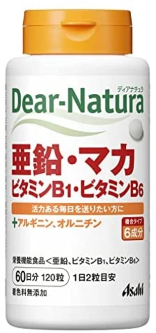 디어내츄라 아연 마카 비타민 B1 비타민 B6 120알 60일, 120정, 1개 - 쿠팡