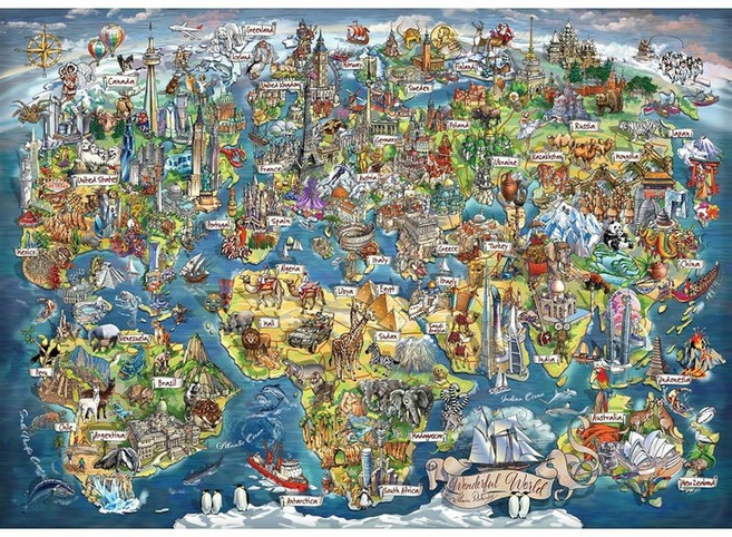 Anatolian 퍼즐 - 360 월드 3000피스 직소 퍼즐 #4916, Wonderful World Map
