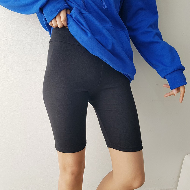 상상그이상 여성용 국내제작 4부 레깅스 에슬레저룩 5부 짧은 레깅스 바이커 쇼츠 하이웨스트 운동 스포츠 런닝복 헬스복