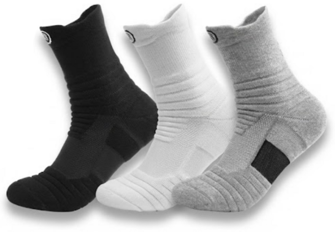 동운랩 남성용 스포츠 발바닥 두꺼운 쿠션 양말