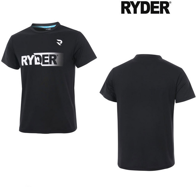 라이더 티셔츠 배드민턴 반팔 상의 남성 여성 기획 반팔티 블랙 2023RBT-1