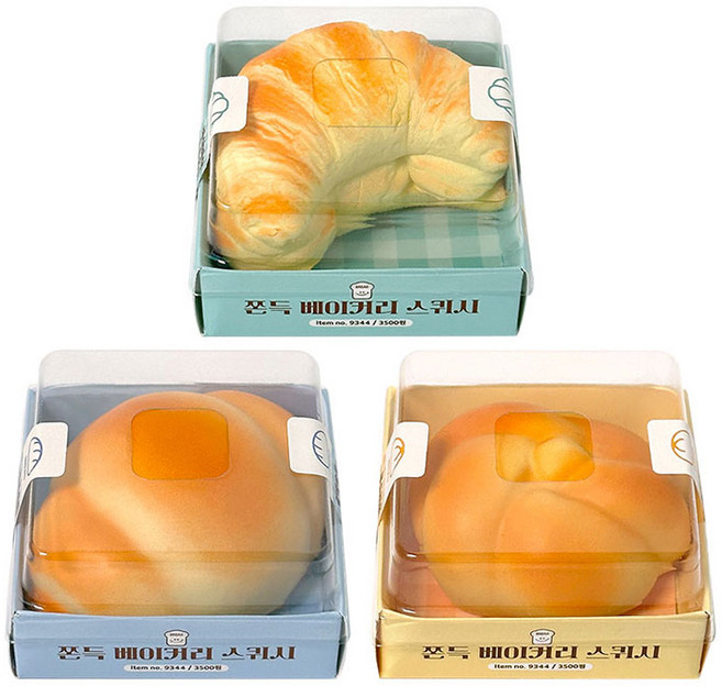 쫀득 베이커리 스퀴시 랜덤발송 빵 인형 말랑이 촉감놀이 스트레스볼 장난감, 1개