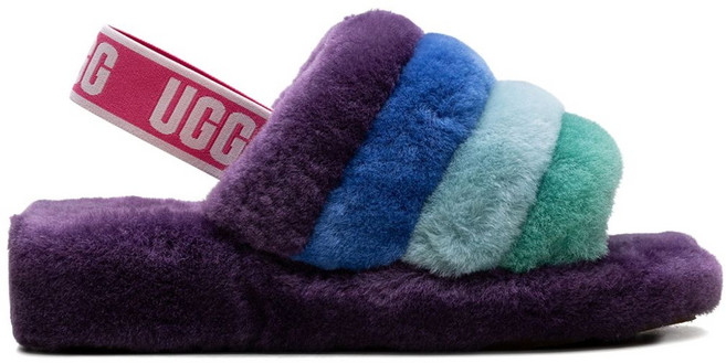 어그 플러프 예 슬라이드 "퍼플" 샌들