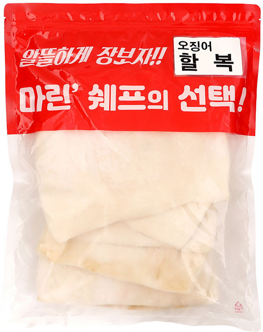 원하프IQF할복오징어(몸) 2KG, IQF할복오징어(몸) 2KG, 1개