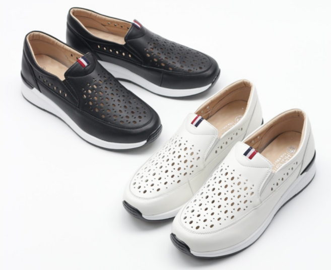 여성용 가죽펀칭 슬립온 2342-1