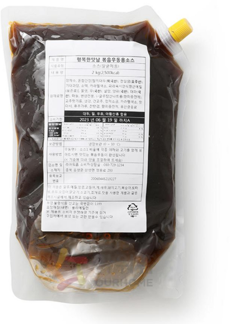 아워홈 볶음우동용소스 2kg, 1개, 2L