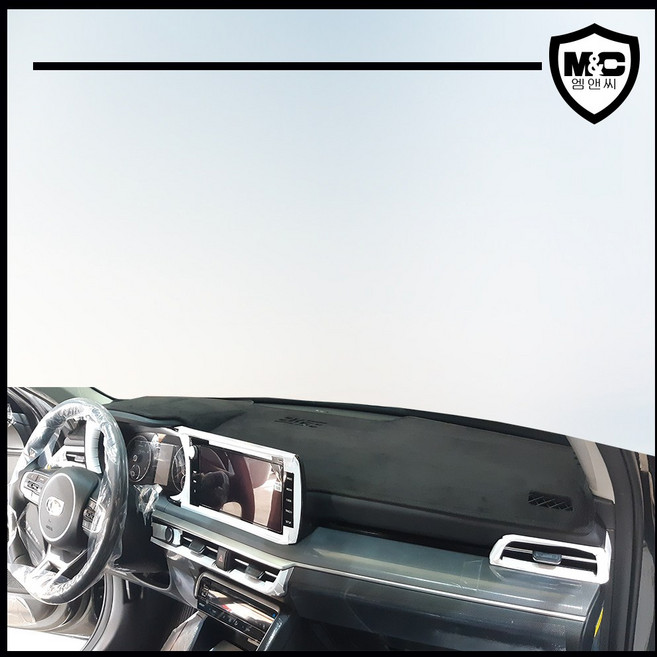 엠앤씨 [2021년형] 올뉴 K5 (DL3) 대시보드커버 논슬립, HUD(O)+센터스피커(X), 스웨이드+레드라인