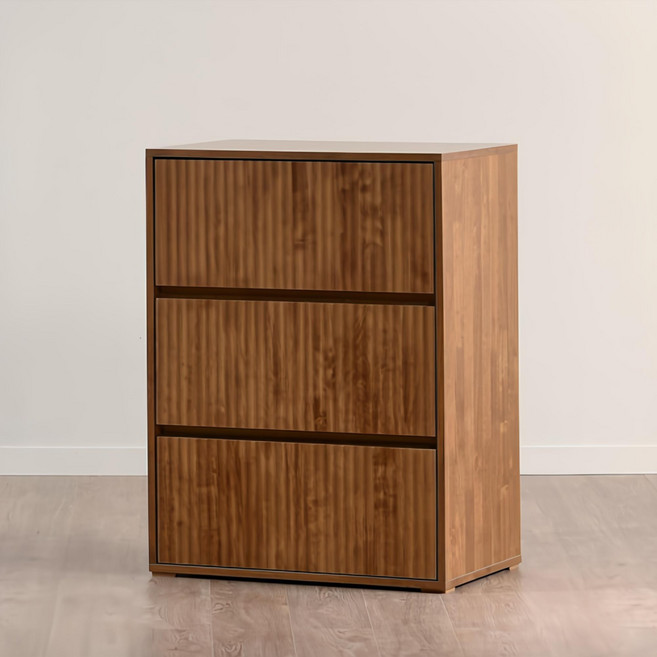 브루노 빌드 600 3단 서랍장 침실 거실 E0등급, 브라운