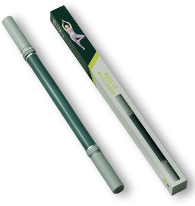 나믹스 58cm 바디 경락 괄사 릴렉스 마사지봉, 그린, 1개