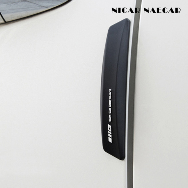 슬림컷 자동차 문콕방지 도어가드 엣지몰딩 차문콕 패드 쿠션 문쾅 차량용, 블랙, 1개