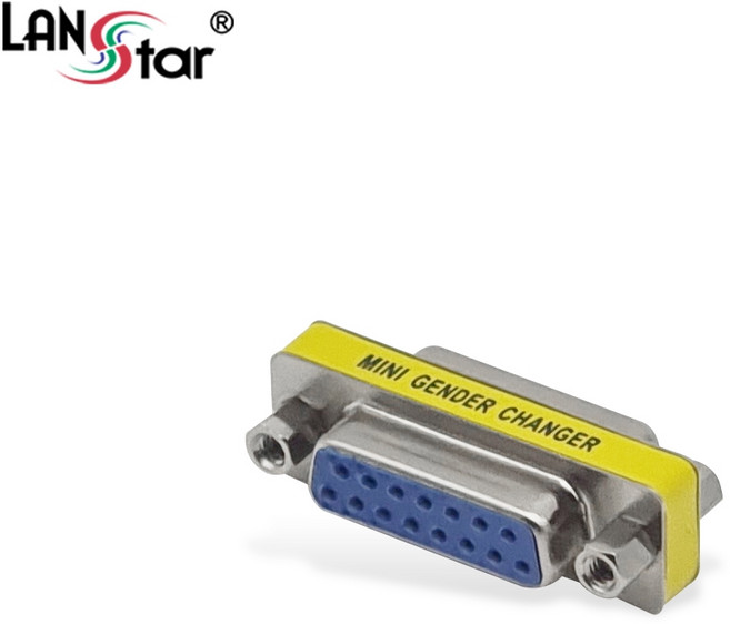 LANstar DSUB 2열 15핀 암암 젠더 LS-GEN-15FF2, 1개