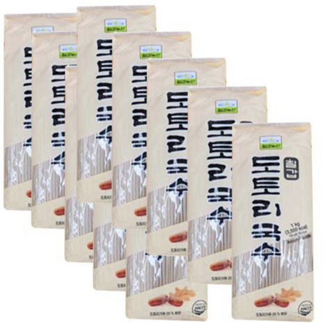 칠갑) 도토리 국수(건면)-1박스(1kgx10개 ) 100인분) 업소 전문용, 1kg, 10개