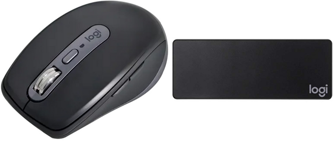 로지텍 MX 애니웨어 3S 무선 마우스 + 마우스 장패드, 블랙