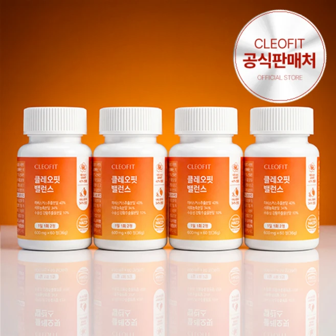 클레오핏 밸런스 3중케어, 4개, 60정 - 쿠팡