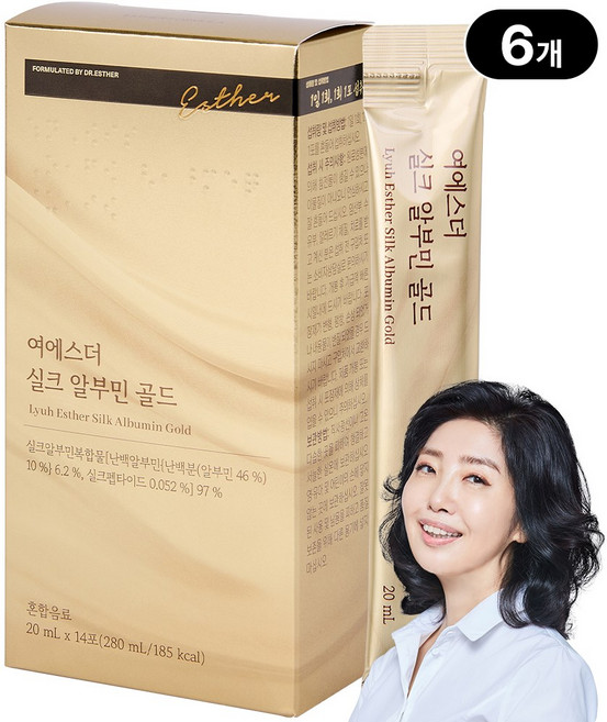 [본사직영] 여에스더 마시는 실크 알부민 골드 국민영양 프로젝트, 14회분, 6박스