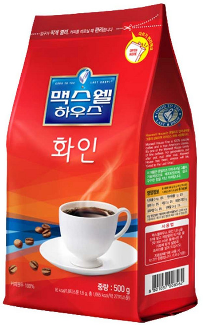 맥스웰하우스 화인 원두커피믹스 리필, 500g, 1개입, 1개