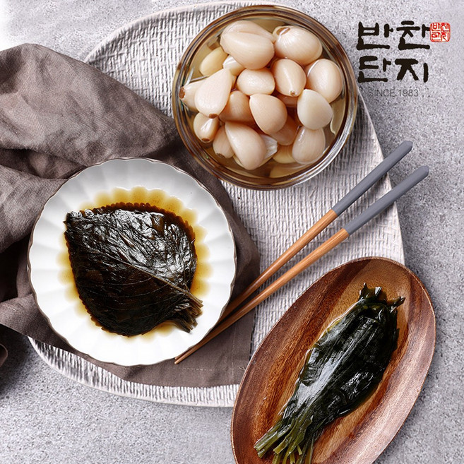 반찬단지 명이나물1Kg+알마늘1Kg+간장깻잎1Kg, 3kg, 1세트