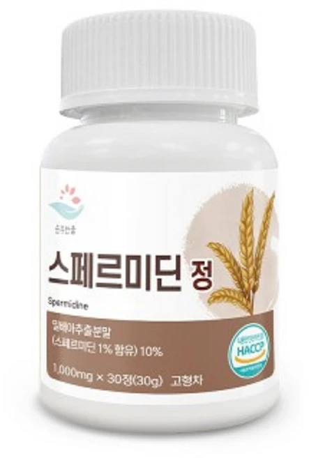 순수한줌 스페르미딘 정 1000mg, 1개, 30정 - 쿠팡