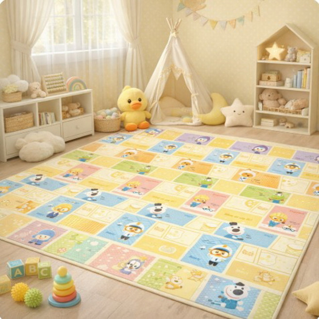 파크론 뽀로로 고급 발코니 매트 150X200cm 보온성 냉습기 차단 쿠션 다용도 매트