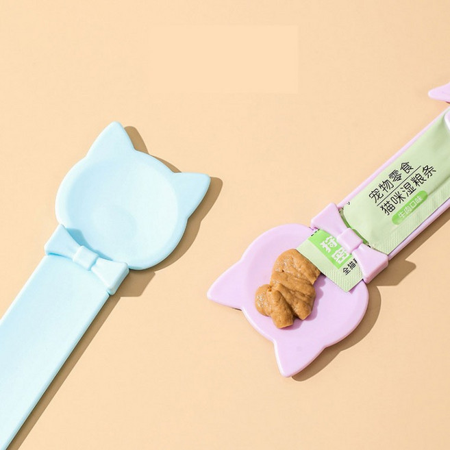 고양이 츄르짜개 츄르스푼 간식 디스펜서, 3개, 색상랜덤