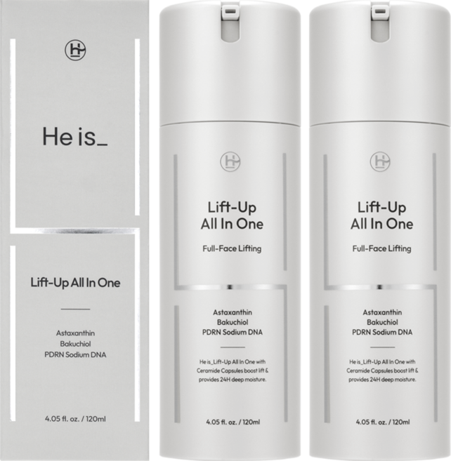 히이즈 리프트업 올인원 남성 화장품 수분 보습 주름 리프팅 탄력 로션, 120ml, 2개