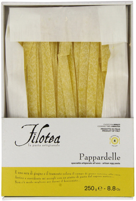 필로테아 에그 파스타 파파르델레 8.8온스 Filotea Egg Pasta Pappardelle 8.8 Ounce, 1개, 249.48g
