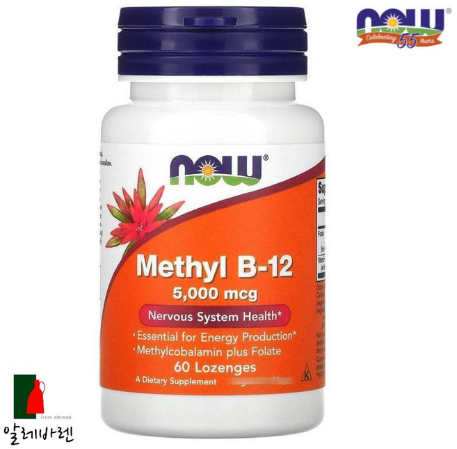 Felicewald Collaborating Partners 필리체발트 엽산 글루코사민염 메틸코발라민 구연산 비타민 B12 5000mcg 나우푸드 비건60정, 1개, 60정