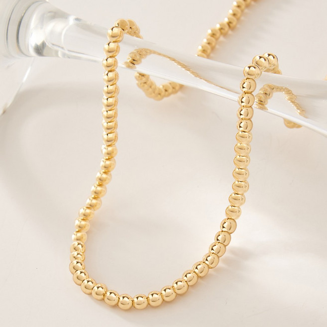 14k Gold Filled 통통 골든 금 볼 목걸이 38cm 42cm 45cm