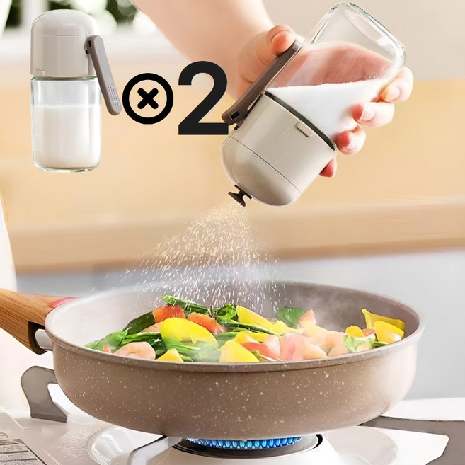 아보루 원터치 정량조절 양념통 조미료 분사, 2개, 180L