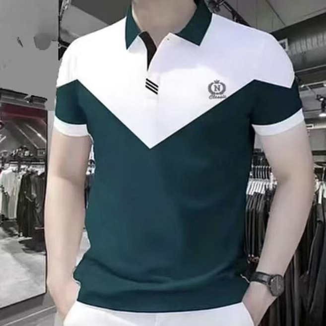 지고다그 남성용 여름 반팔 통풍 카라티 시원한 소재 캐주얼 데일리룩 상의 YZH73023