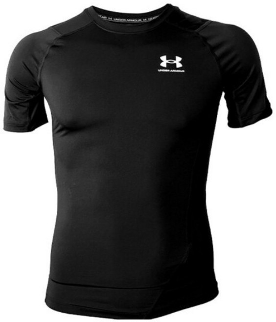 언더아머 반팔티셔츠 히트기어 아머 컴프레션 블랙 헬스 운동 러닝 이너 티셔츠 1361518-001_NC대전유성점