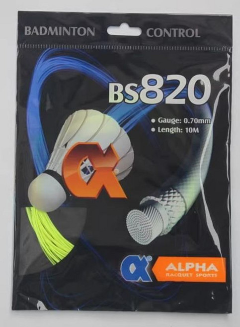 알파 BS900 배드민턴 고탄성 패더 줄, 1개, BS-820 형광옐로우