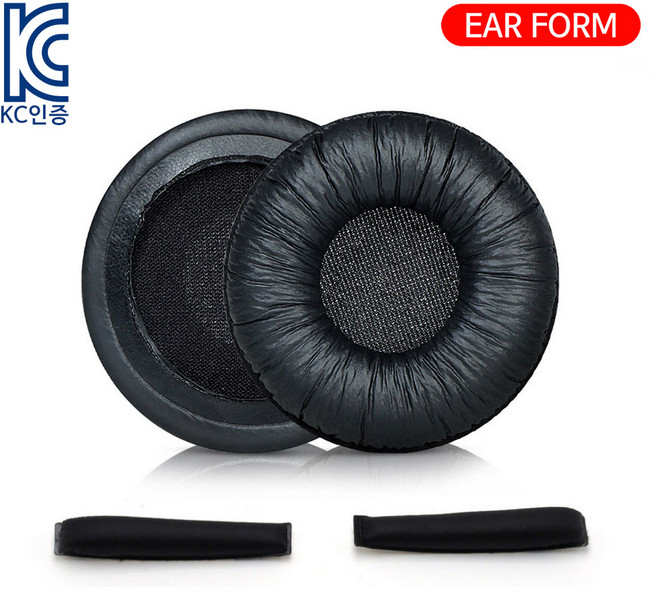 이어폼 젠하이저 PX200 호환 헤드셋 커버 이어 패드 헤드폰 밴드, 이어패드+헤드폰밴드(블랙)