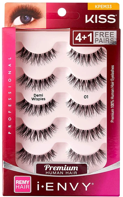 １ Count (Pack of 1) I-ENVY by KISS Beyond Naturale 01 Lashes Demi Wispies 5 Pair 1 Pack Natural Wis, 1개 - 쿠팡