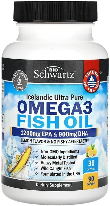 새해 첫좋은선물 BioSchwartz 오메가3 피쉬 오일 레몬 향 소프트젤 90정 제대로 할인합니다, 1개 - 쿠팡