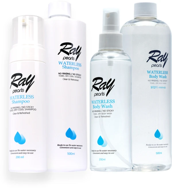 워터리스샴푸 바디워시 물없이 무행굼 저자극 샴푸 200ml 500ml 간병용 군인 캠핑, 1개 - 쿠팡