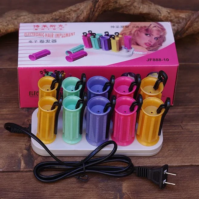 셋팅롤 전기롤 전기 셋팅기 작은 전기셋팅기 &quot 75mm 볼륨 아이언, 롤10개묶음 작은집게포함, 1개