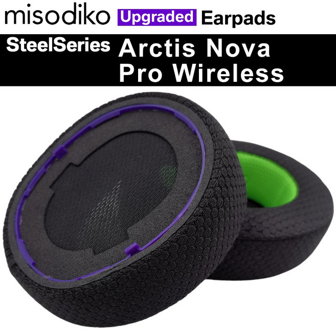미소디코 스틸시리즈 Arctis Nova Pro Wireless 무선 교체용 헤드폰 쿠션 이어패드, 망사, Mesh