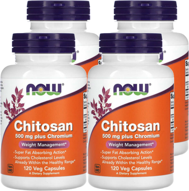 나우푸드 키토산 플러스 크롬 500mg 120캡슐 4개, 120정