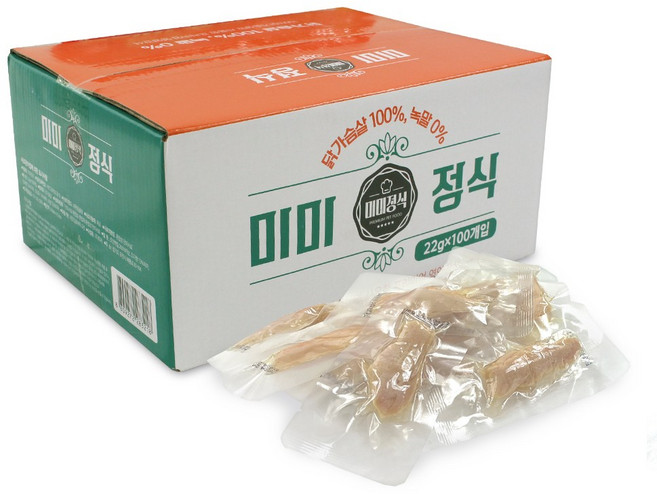 미미정식 녹말제로 반려동물 간식, 100개, 22g, 닭가슴살