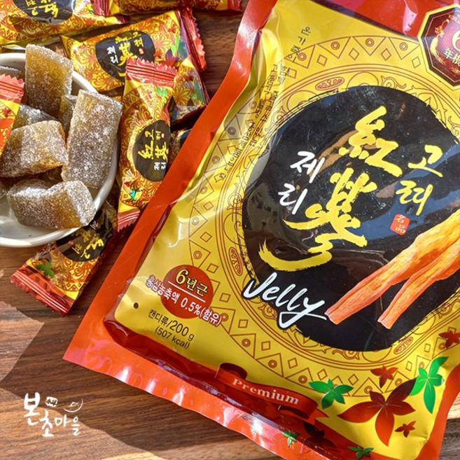 6년근 프리미엄 홍삼젤리(200g) 홍삼젤리 농축액 6년근홍삼 국내산 홍삼스틱 건강간식 홍삼제리, 200g, 1개, 200g