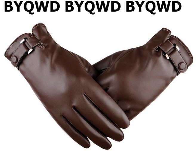 ZCBV겨울 가죽 장갑 가죽 풀 핑거 장갑 양털 안감 장갑 터치 스크린